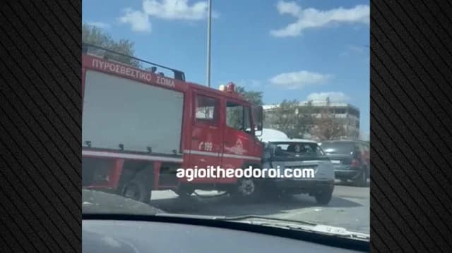Καραμπόλα στη Λεωφόρο Αθηνών: Μποτιλιάρισμα και τραυματισμός