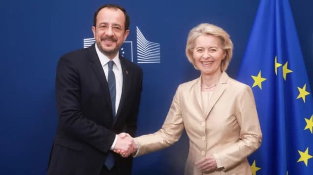 Christodoulides trifft von der Leyen: Zufriedenheit mit EU-Solidarität