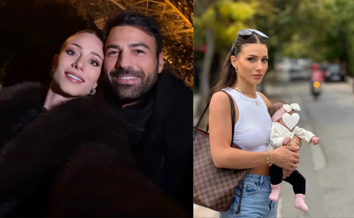 Simoni Christodoulou: Tender moment with her 7-month-old daughter