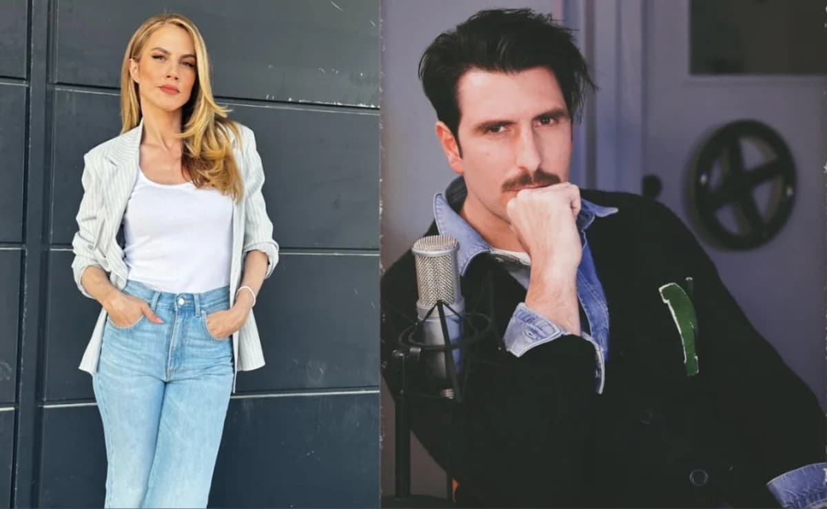 Doretta Papadimitriou und Giorgos Gerontidakis besuchen gemeinsam das Theater