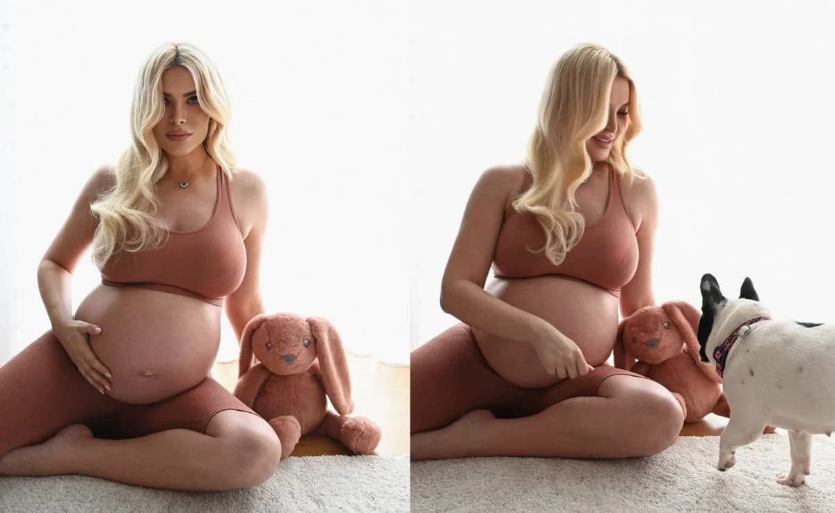 Katerina Kainourgiou: Touching pregnancy photos revealed
