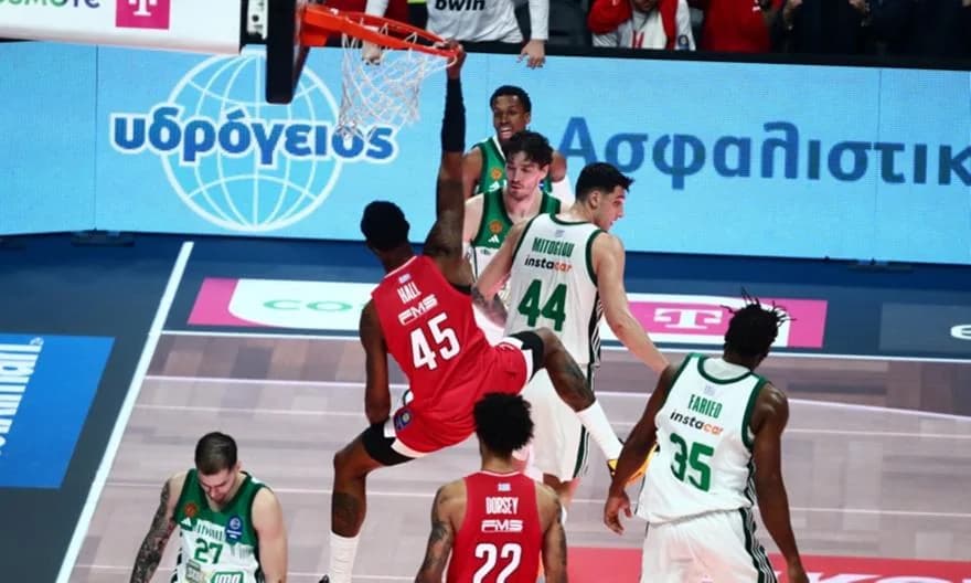 Παναθηναϊκός - Ολυμπιακός: Ερυθρόλευκη νίκη και πρωτιά στην κανονική περίοδο