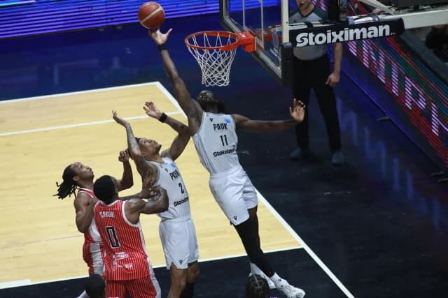 FIBA 欧洲杯：PAOK 79-73 击败穆尔西亚