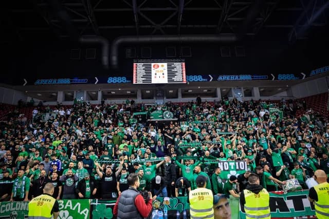 Panathinaikos Fans' Impressive Presence in Sofia for Hapoel Match