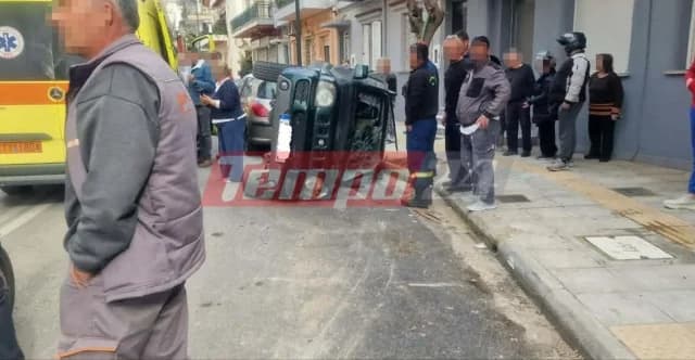 Patras Accident: Jeep Flips Over, Family Rescued