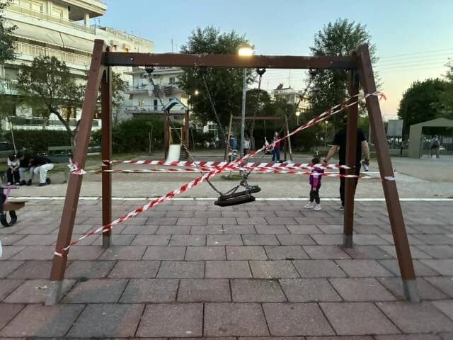Βανδαλισμός παιδικής χαράς στην Καλαμαριά: Μήνυση κατ' αγνώστων