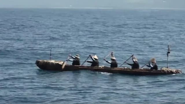 Prehistoric Pacific Voyages: Experiment with Primitive Canoe