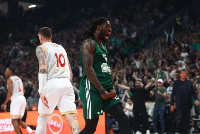 Mathias Lessort's Impressive Dunk on Diallo in Panathinaikos vs. Monaco