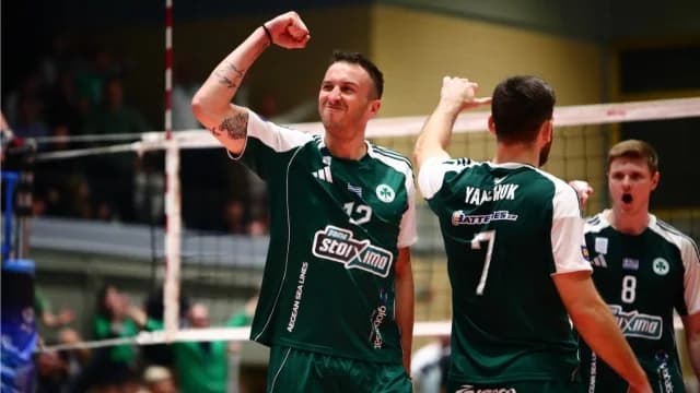 ליגת הכדורעף: פנאתינייקוס - פאוק 3-2, ניצחון 'ירוק'