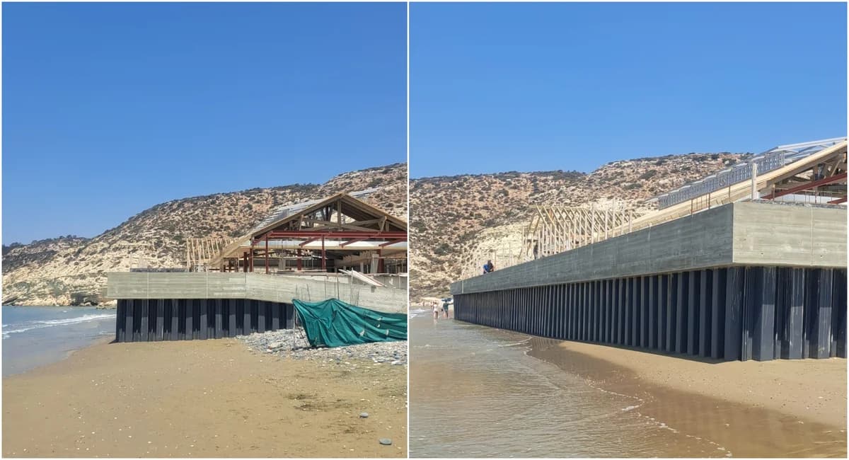 אזעקה עקב סחיפת חופים בקוריון, קפריסין