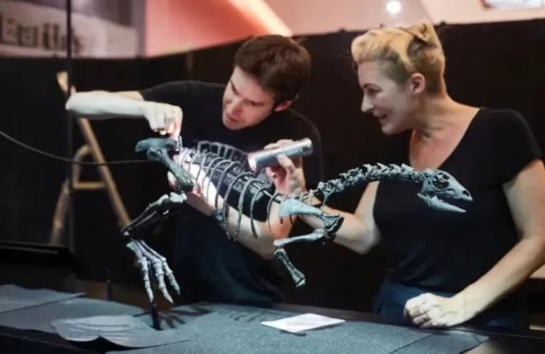 Nuevo dinosaurio pequeño Enigmacursor expuesto en Londres