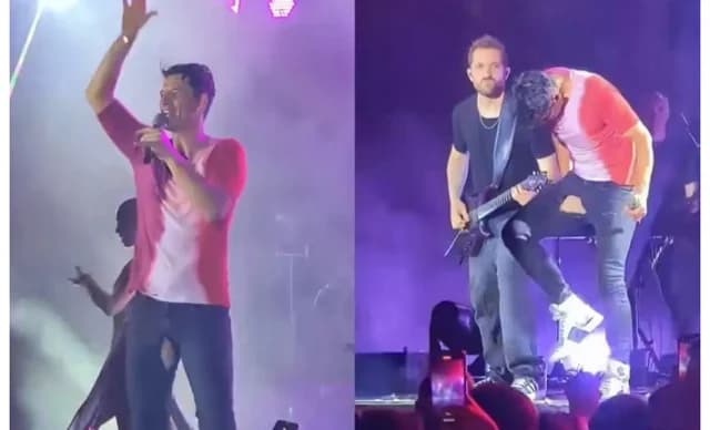 Sakis Rouvas: Se rompen los pantalones en concierto en Larissa