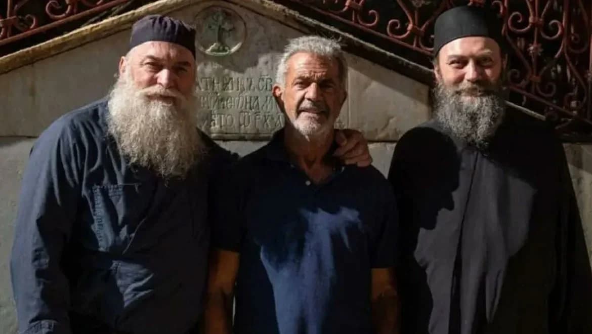Mel Gibson Visits Mount Athos, Pilgrimage to Hilandar Monastery