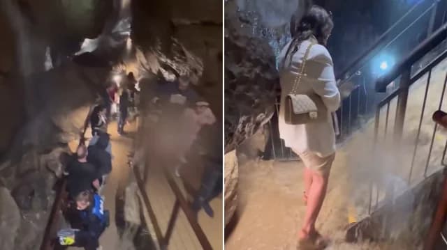 צפון אירלנד: תיירים פונו עקב הצפה במערות