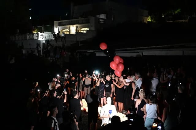 Memorial for Mati Fire Victims: Emotion and Balloons in the Sky