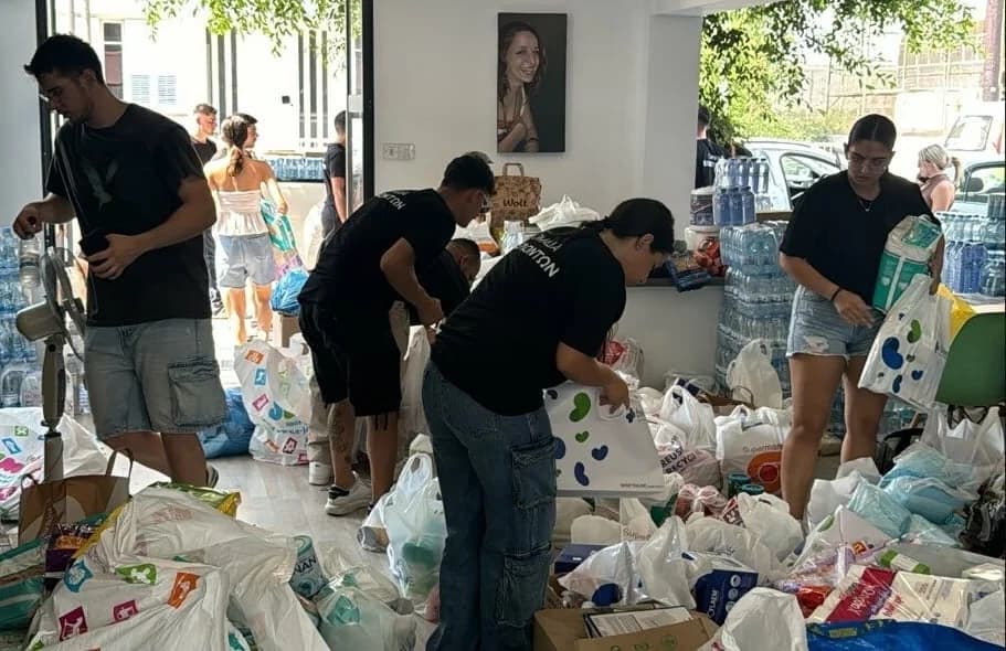 DISY-Jugend: Ganztägige Verteilung von Hilfsgütern an betroffene Familien in Limassol