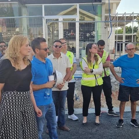 ראש עיריית סטרובולוס מבקר ברחוב צריו: "מאמץ למזער את אי הנוחות"