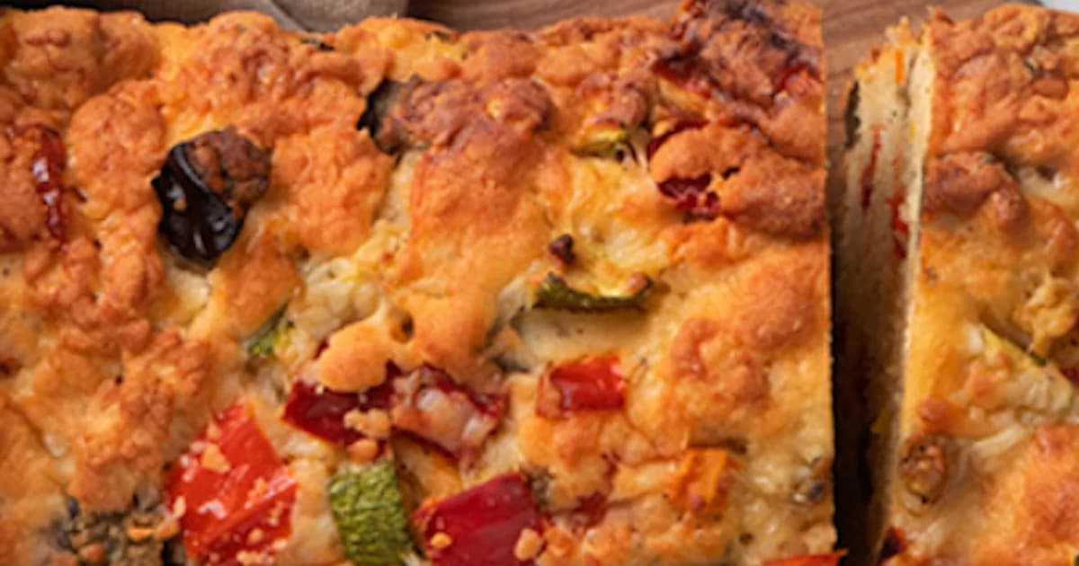 Savory Yogurt and Roasted Vegetable Cake by Akis Petretzikis
