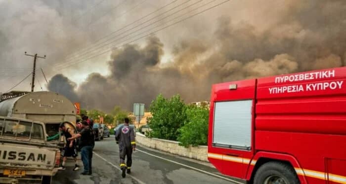 Large Aid Stockpile for Fire Victims in Agios Ambrosios