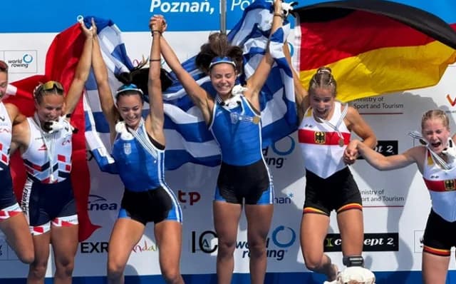 Гребля: Золото и серебро для Греции на чемпионате мира U-23