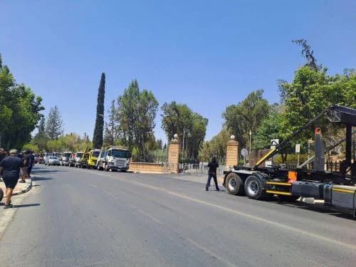 SKIP Transporters Protest Outside Presidential Palace