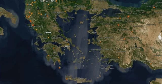 Более 55 000 акров сгорело на Китире, Эвии, в Аттике и других местах