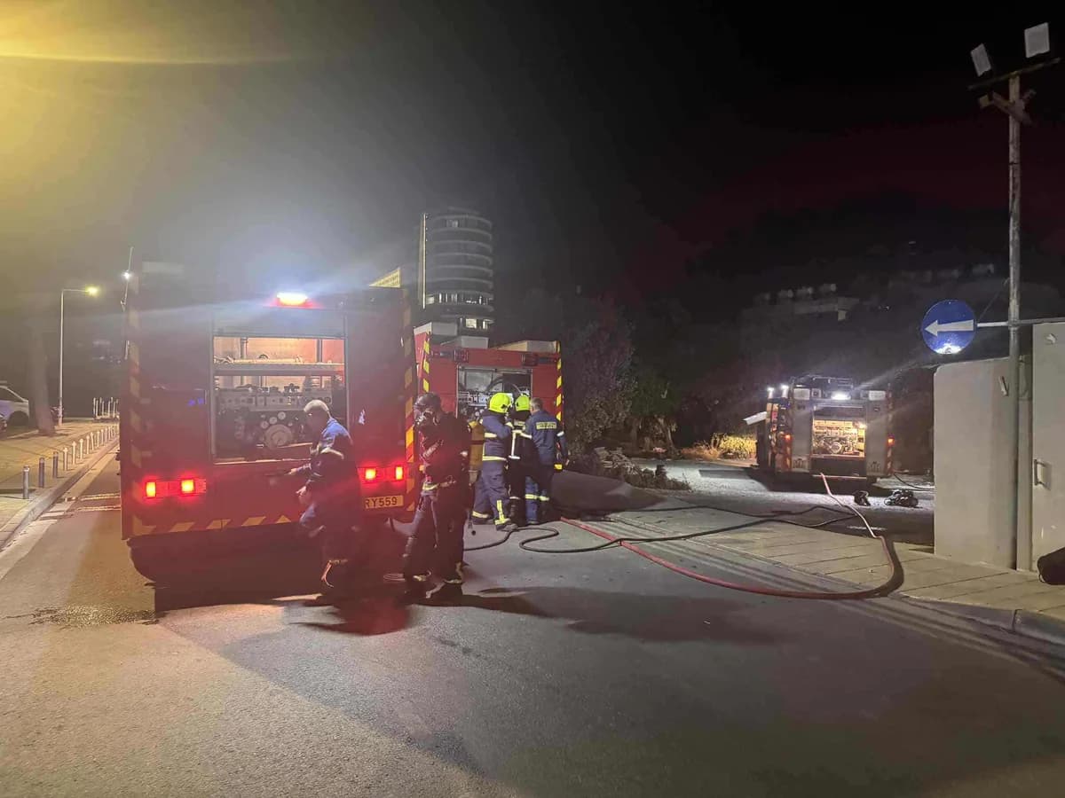 Fire at School Board Workshop in Laniteio, Limassol