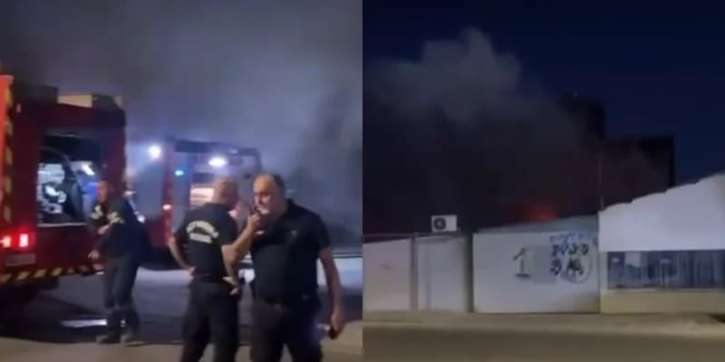 Fire at Lanitio High School in Limassol β Fire Department Intervention