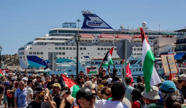 Creta: Tensión durante la llegada de un crucero a Agios Nikolaos