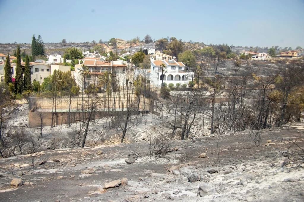 Anhaltende Unterstützung für Brandopfer in der Bergregion von Limassol