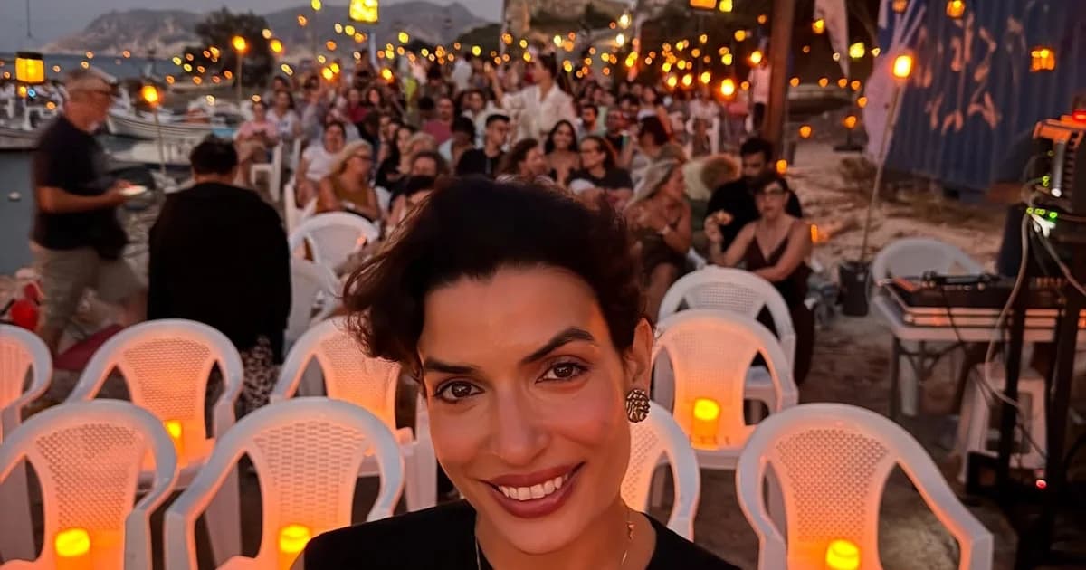 Tonia Sotiropoulou: Filmvorführung im Sommerkino in Kimolos