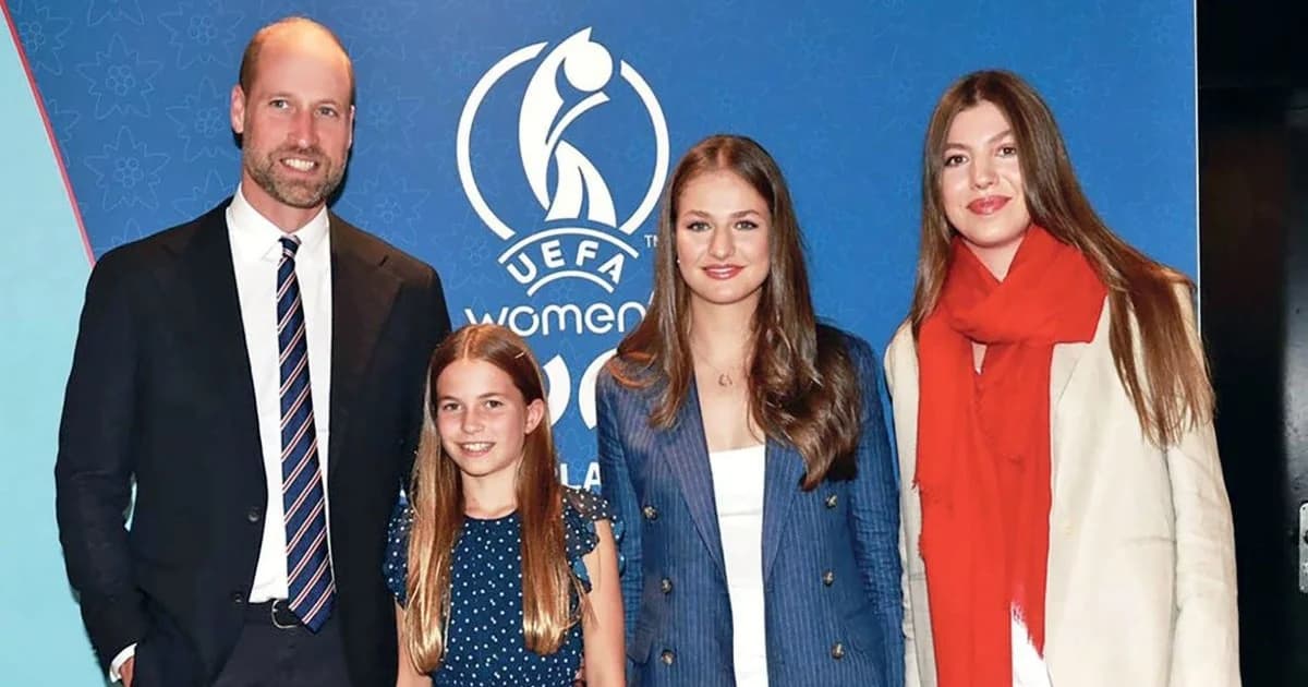 El Príncipe William y la Princesa Charlotte en la final de la Eurocopa Femenina