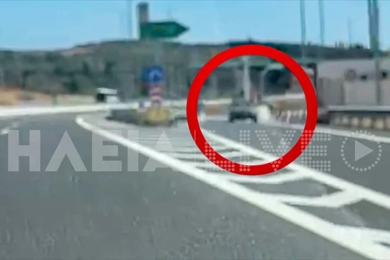 Patras - Pyrgos: Fahrer fährt in falscher Richtung auf Autobahn [Video]