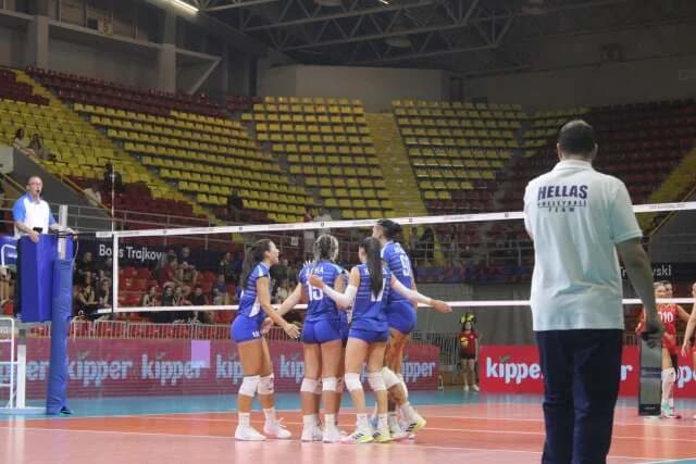 Griechische Volleyball-Damen qualifizieren sich nach Sieg in Skopje für die EuroVolley 2026