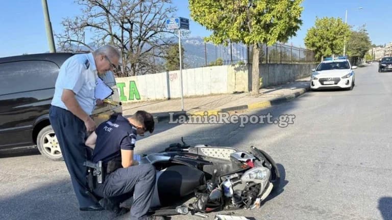 Lamia: Motorcyclist Injured in Accident Involving 84-Year-Old Driver