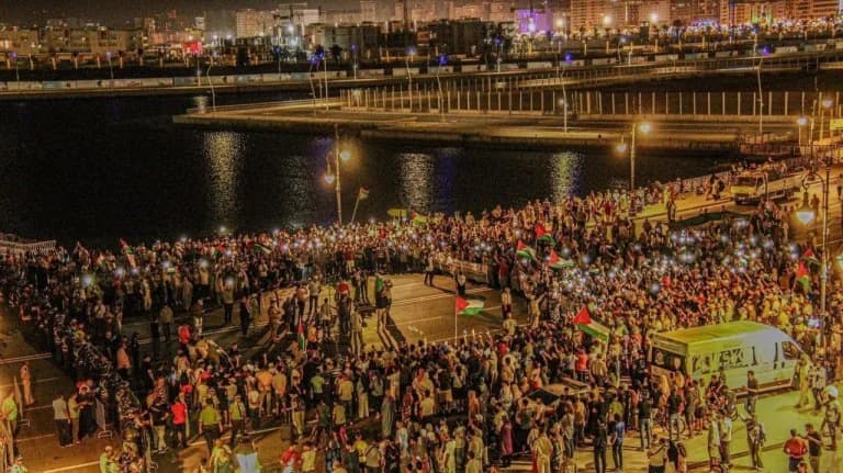 מרוקו: הפגנות בנמל טנג'יר נגד משלוחי נשק לישראל