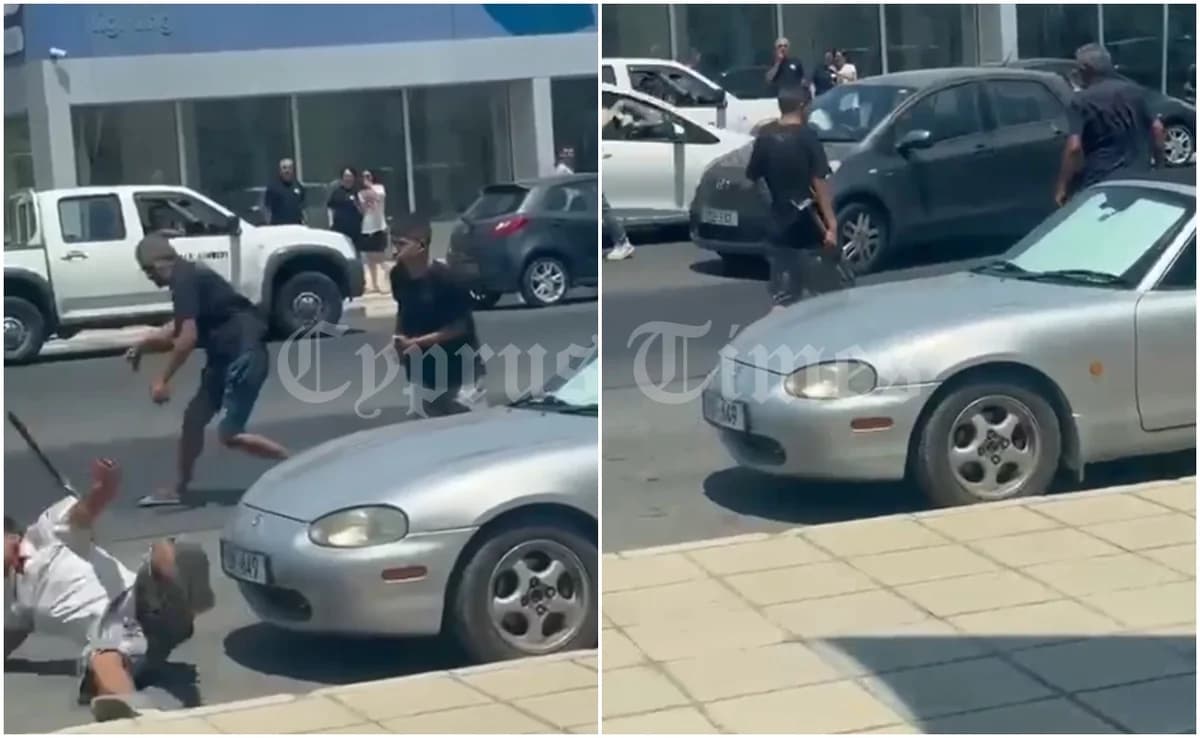 Limassol: Gewaltige Schlägerei mit Eisenstangen in zentraler Straße – Video