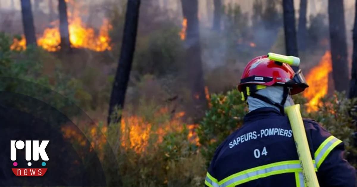 שריפת יער קטלנית בשליטה בחוף הים התיכון הצרפתי
