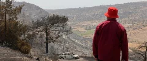 Mapeo de áreas peligrosas en las regiones afectadas por el fuego en Limassol