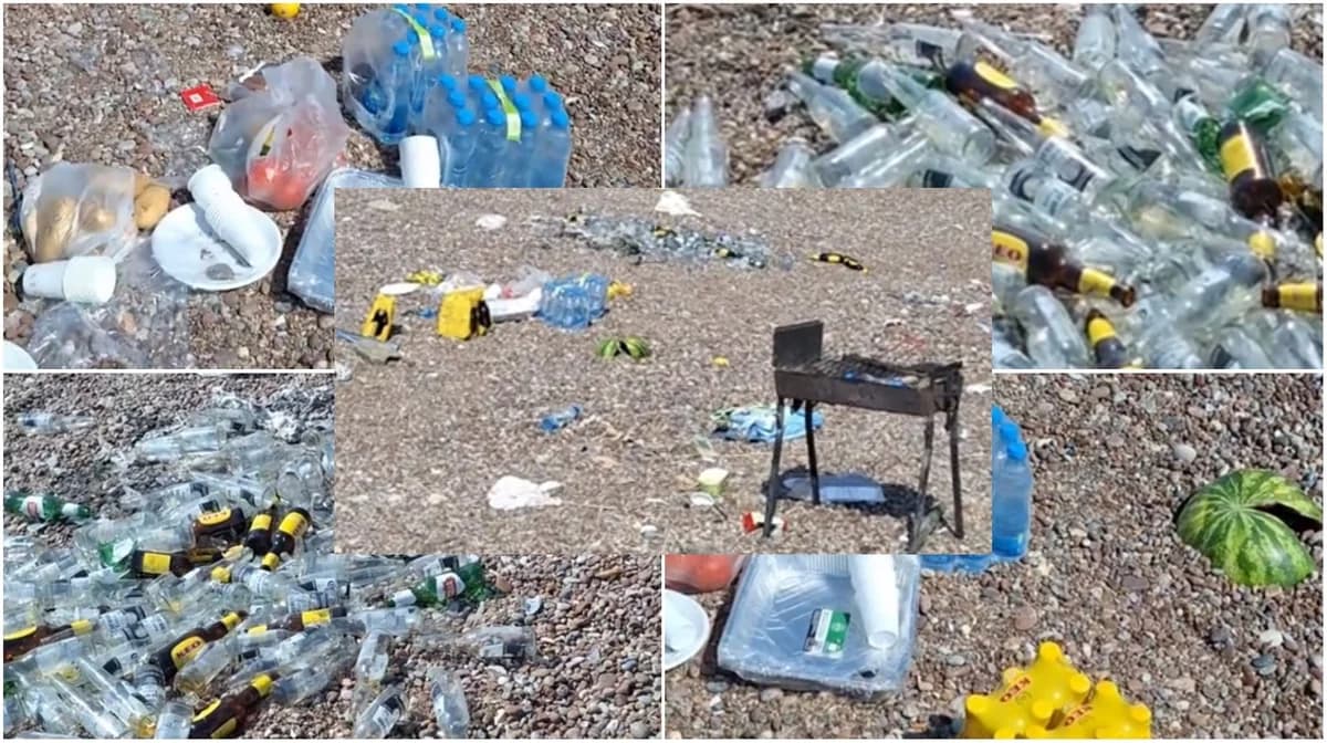 Παραλία στην Πάφο μετατράπηκε σε σκουπιδότοπο από νεαρούς (vid)