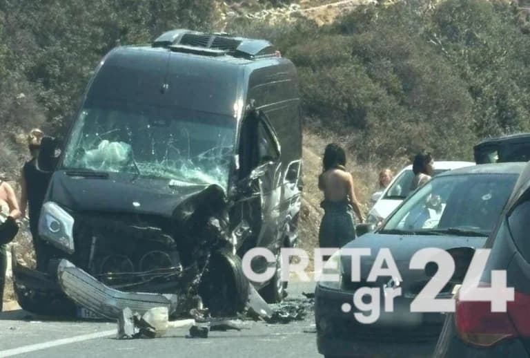 Heraklion: Van-Kollision auf VOAK – Acht Verletzte