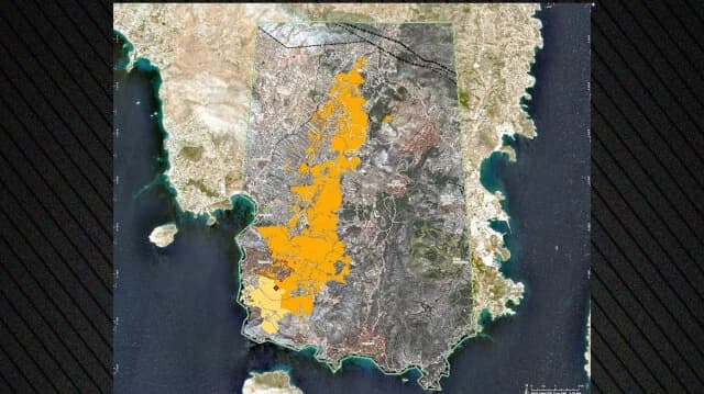 שריפה הרסנית במזרח אטיקה: מפת קופרניקוס חושפת 16,000 דונם שנשרפו
