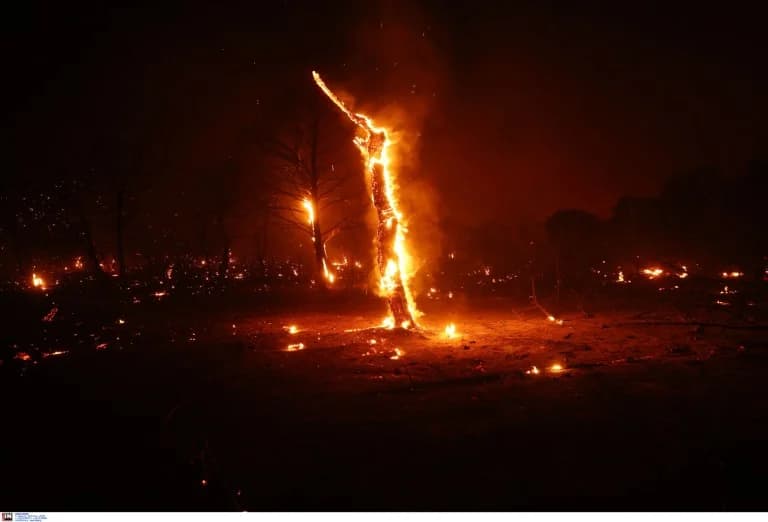 Keratea: Over 15,800 Acres Burned – Satellite Image