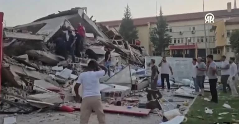 Strong 6.1 Magnitude Earthquake Hits Turkey – Buildings Collapse