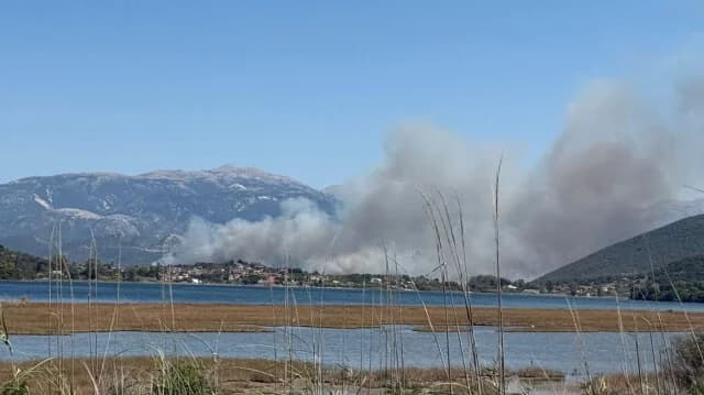 Φωτιά στη Φραξιά Βόνιτσας: Επιχείρηση κατάσβεσης με 5 εναέρια μέσα