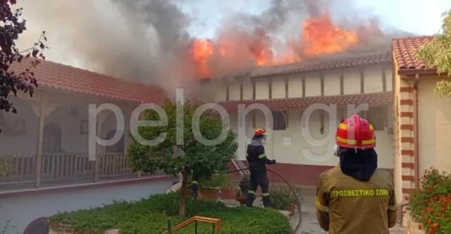 Πυρκαγιά στο μοναστήρι Αγίου Νικολάου στην Πάτρα – Απομάκρυνση μοναχών