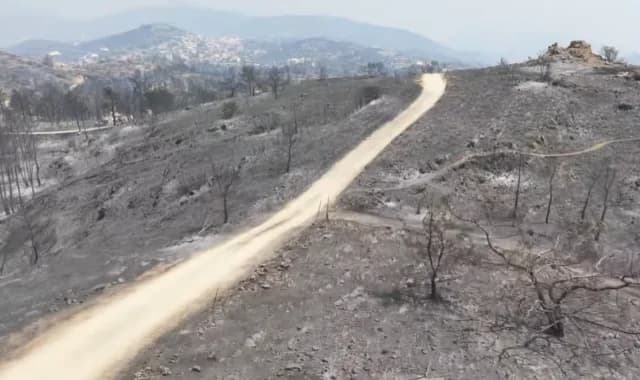 Nightmarish Scenery in Chios After Fire - Drone Video Shows Scale of Destruction