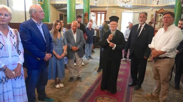 Kostas Karamanlis besucht Imbros und trifft Patriarch Bartholomäus