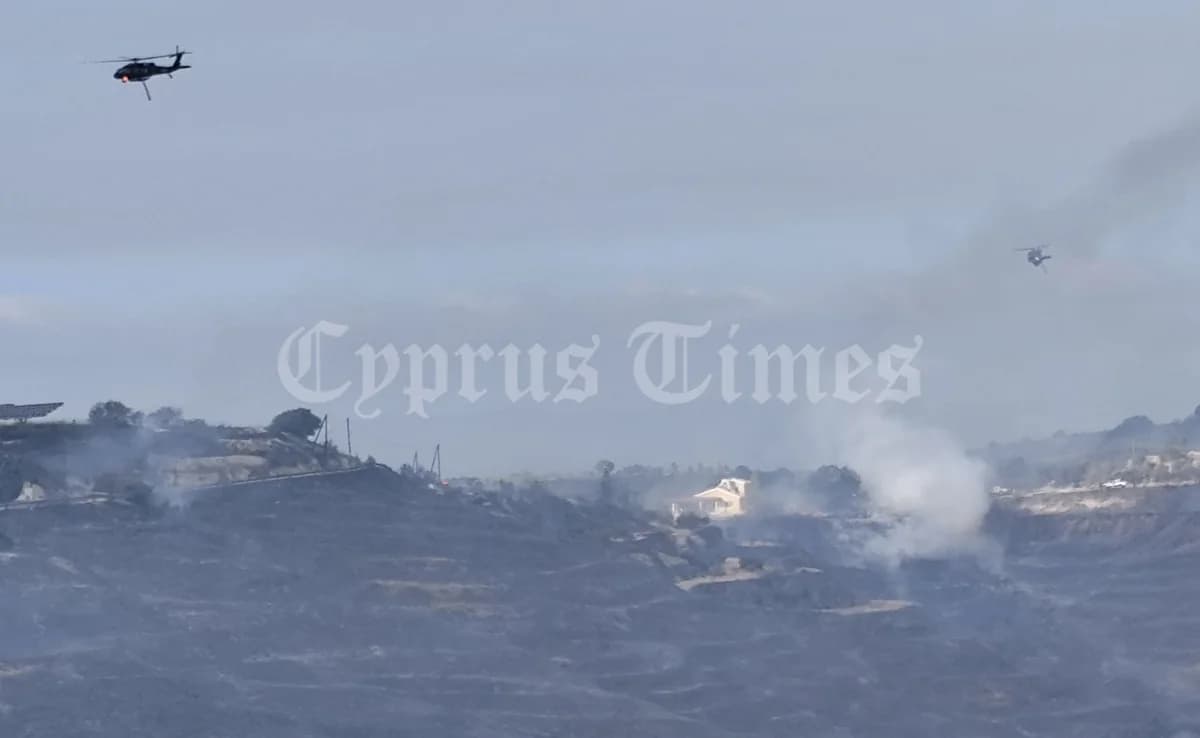 Feuer in Tsada, Paphos, unter Kontrolle – Ein Quadratkilometer verbrannt
