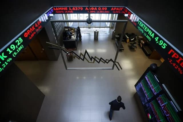 Bolsa de Atenas: Toma de ganancias detiene racha de 9 días